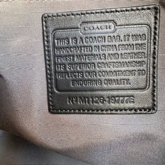 Coach Handbag - Black Soho Signature Tote Patent Leather Trim - Like New - Picture 7 of 11